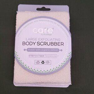 Care by Cleanlogic Large Exfoliating Body Scrubber made with Organic Cotton